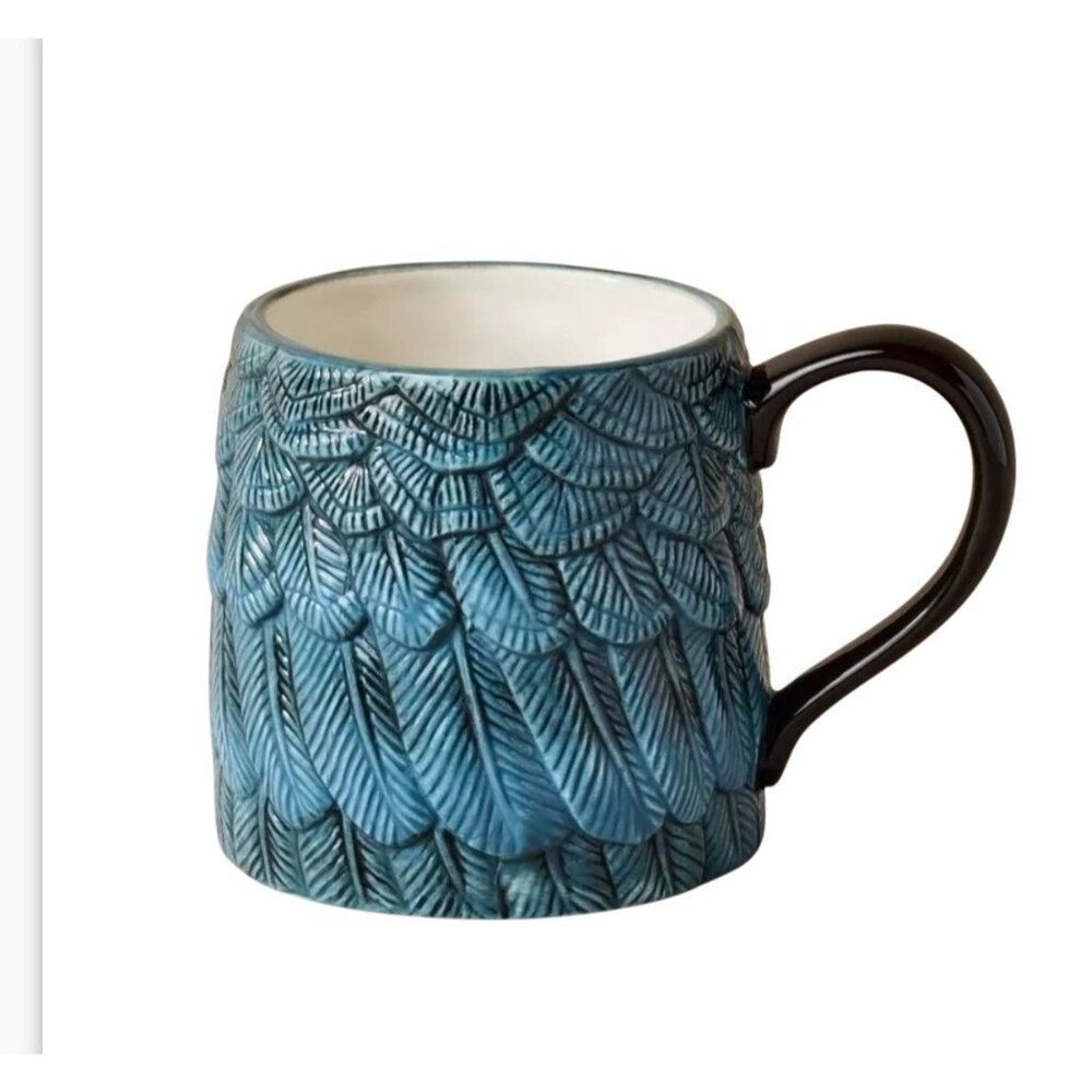 John Derian Blue Stoneware Mug 15oz